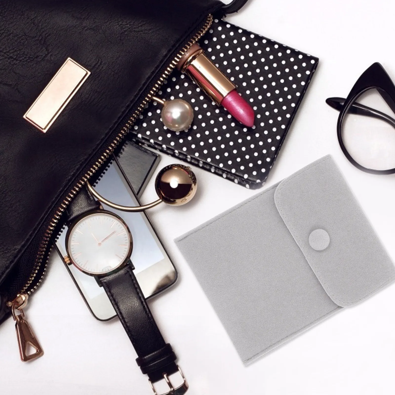 

2 шт. фланелевые мешочки для хранения браслетов и украшений, подарочные упаковочные пакеты на кнопках для свадебных подарков, органайзеры, многоразовые мягкие тканевые мешочки