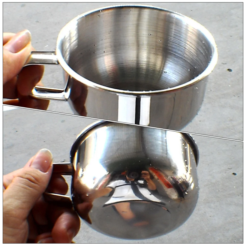 ถ้วยโกนหนวดโลหะ ดีไซน์ทรงกลม อุปกรณ์เสริมสำหรับผู้ชาย วัสดุคุณภาพสูง ทนทาน พกพาสะดวก ใช้ในบ้านหรือเดินทาง