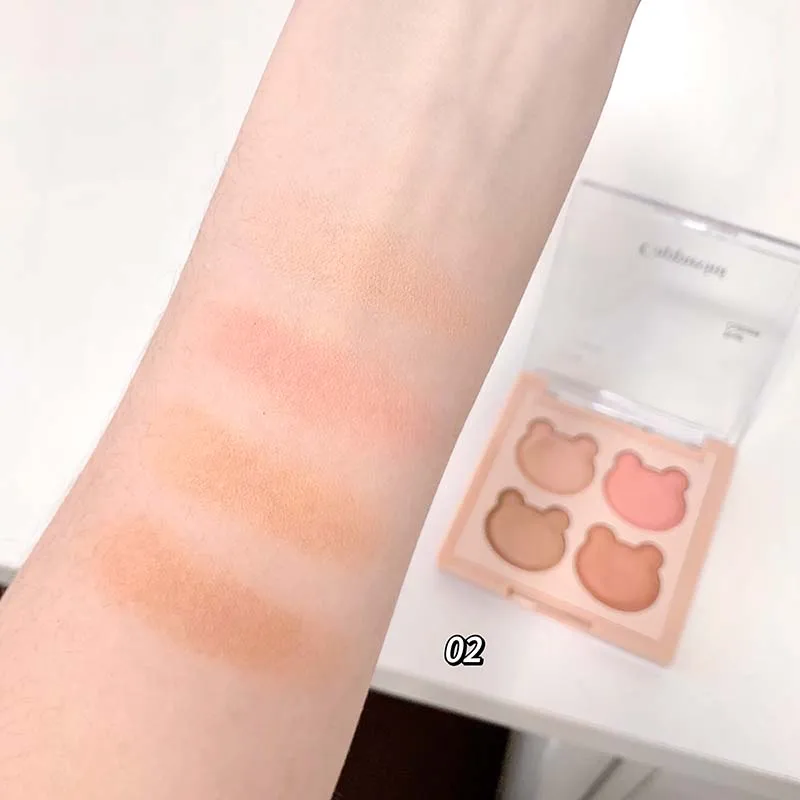 Cappuvini Bear Dream Blush quatre couleurs boue vitalité maquillage naturel Rouge Blush cosmétiques