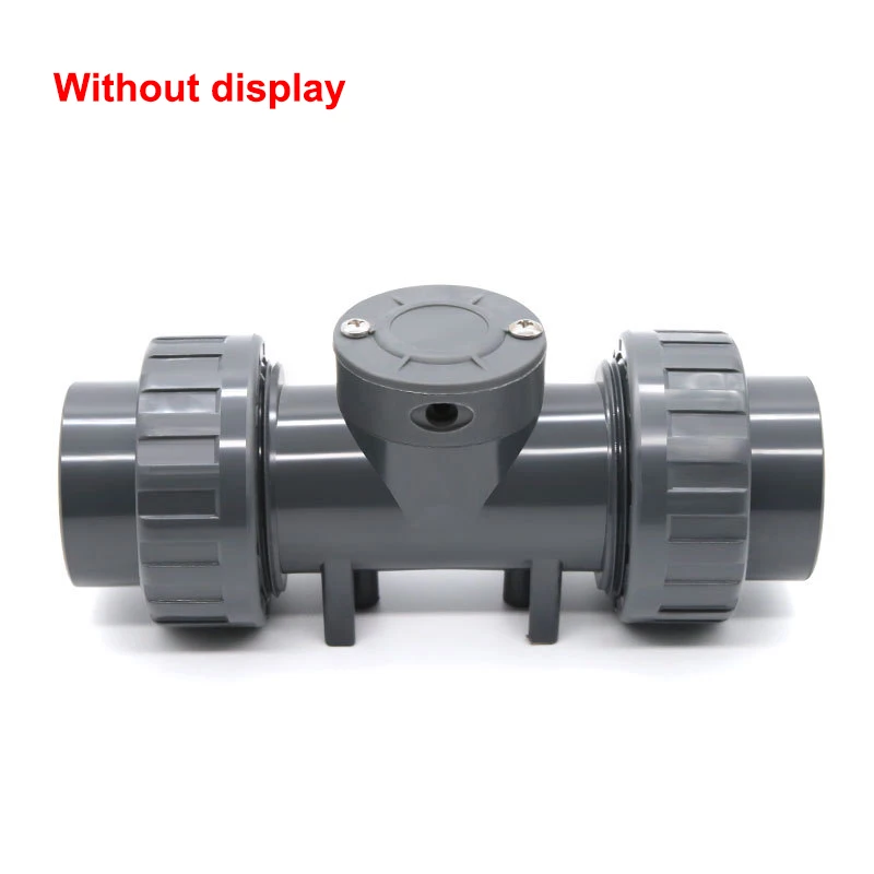 DN25-80 High Precision Smart Digital Display Flowmeter RS485 LCD Electronic Flowmeter PVC Flow Sensor For Farm/Garden Irrigation