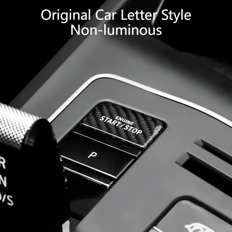 Interior Mod Accessories For Volkswagen Golf Mk8/Mk8.5 GTI/R-Line/R Carbon Fiber Engine Start Stop Button Sticker Trim Stylish view 3