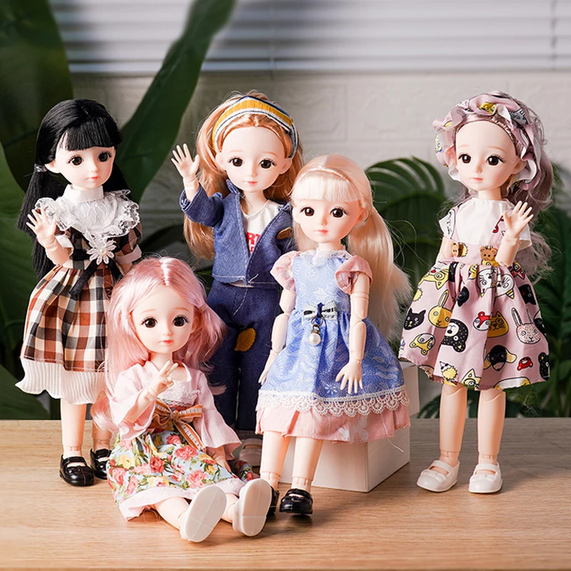30CM New Creative Fashion Cute Dress Up Dolls Toy Fun Simulation Princess Girl Play House Toys Children's Holiday Birthday Gift