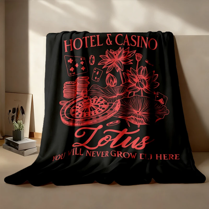 Lotus Hotel and Casino Soft Blanket, Percy Jackson and The Olympians Comfy Blanket, Percy Jackson Quotes Flannel