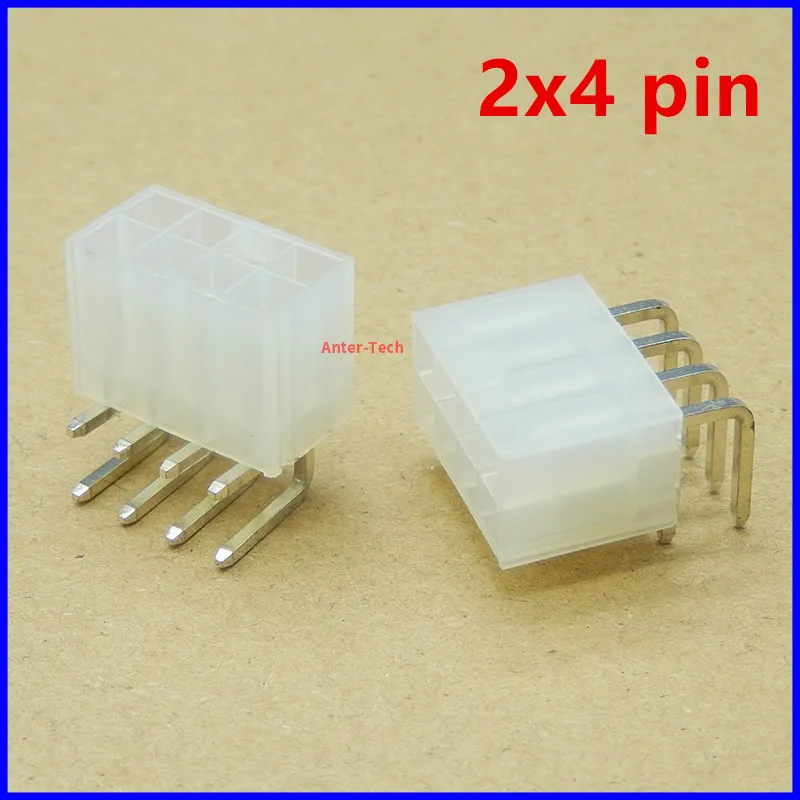 10PCS 5569 4.2mm right angle female socket power wire  PCB connector 8Pin  2x4 2*4 for 5557 plug pc/car/computer