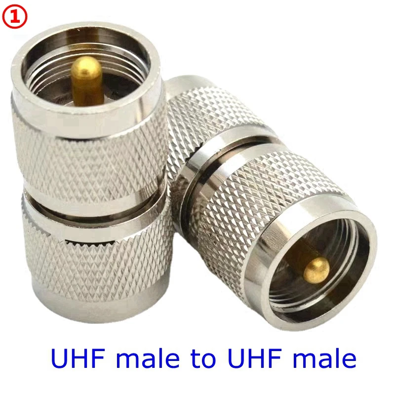 1Pcs UHF SO239 PL259 Tee Type 3 Way Splitter Connector SO239 To SO239 Right Angle Male Female Adapter Fast Delivery Copper Brass