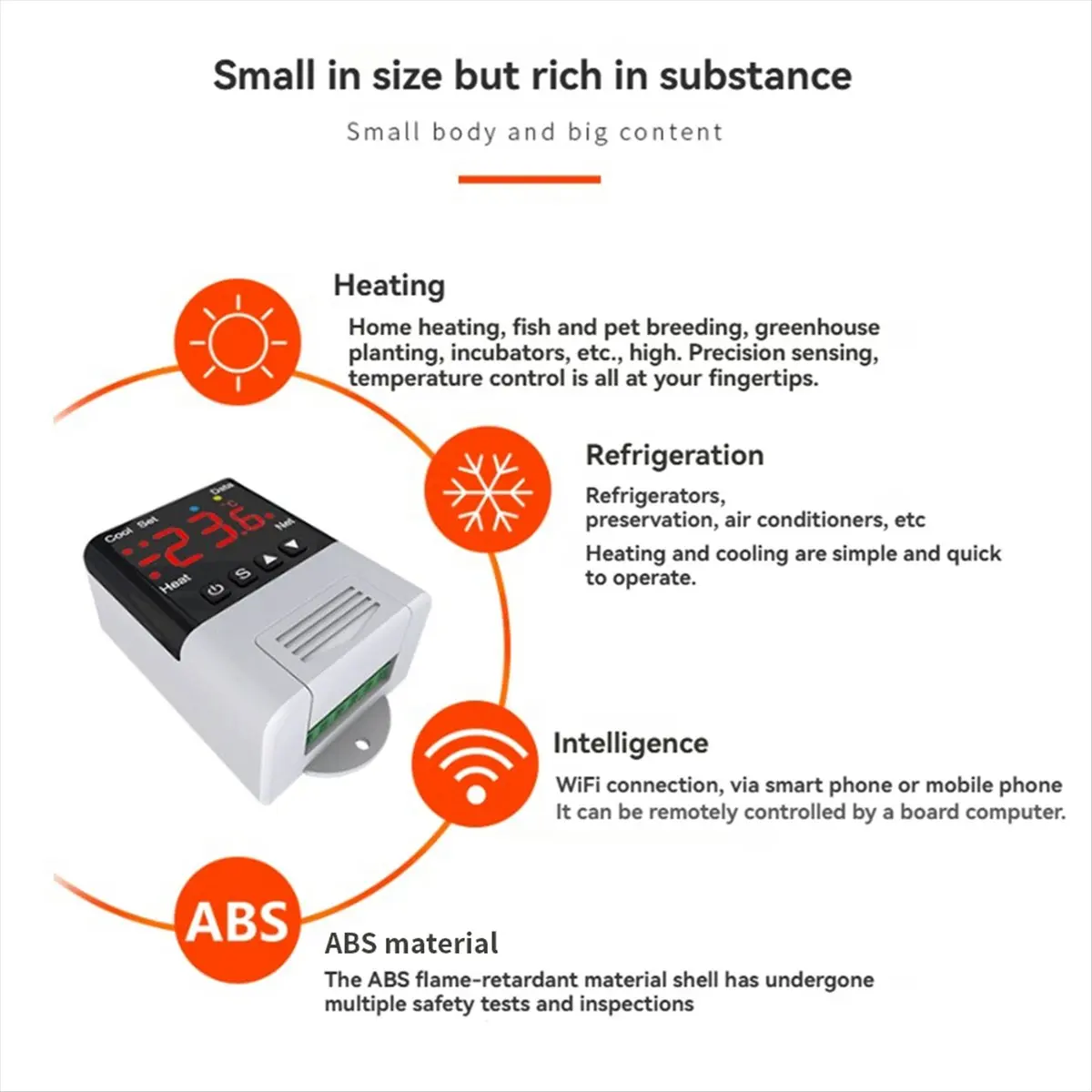 AC 110V 220V DTC1201 Wireless WiFi Temperature Controller Aquarium Thermostat with Sensor APP Control for Smart Home