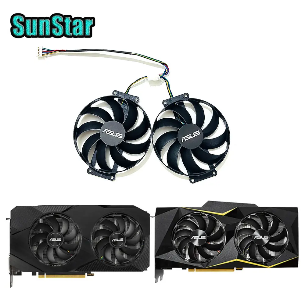 

NEW FDC10H12S9-C T129215SU 6PIN 87MM Graphics card cooling fan,For Asus Rtx 1660 1660Ti Dual EVO OC RTX 2060 2070 cooling fan