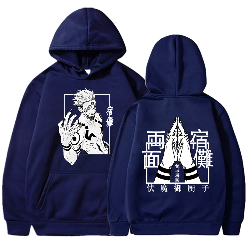 New Fashion Men Women Hoodies Anime Ryomen Sukuna Printed Sweatshirt Autumn Winter Casual Long Sleeve Hooded Tops