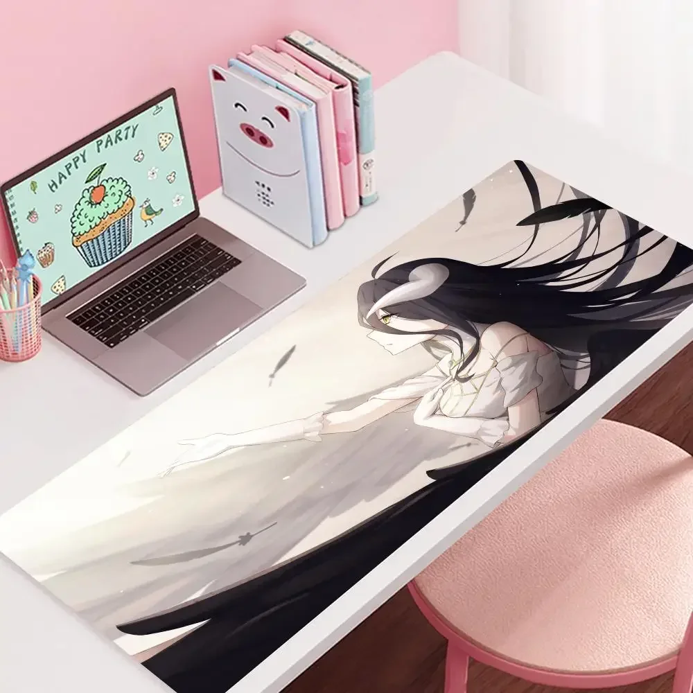 Anime Albedo Overlord Girl Mousepad Large Gaming Mouse Pad LockEdge Thickened Computer Keyboard Table Desk Mat