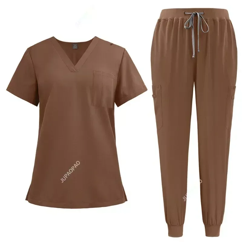 Hochwertige Unisex Krankens ch wester Uniform Männer Peelings Set Schönheit Uniform Frauen Krankenhaus chirurgische Anzüge Zahnklinik Tierhandlung Arbeits kleidung