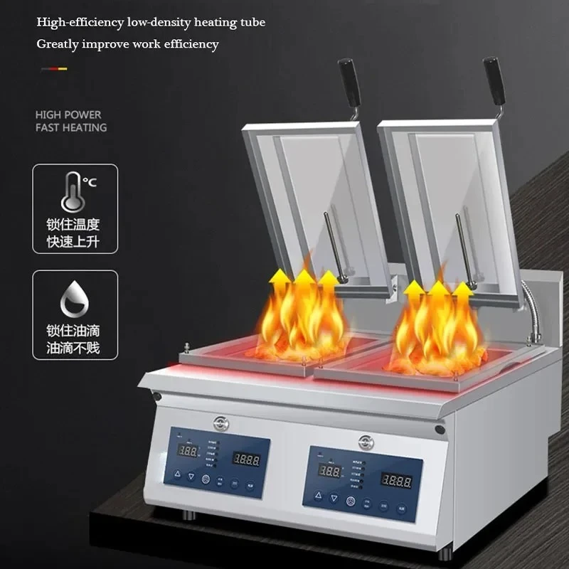 Automatic Fried Gyoza Cooker Dumpling Pan Electric Fried Fryer Grill Stir Frying Cooking Cooker Machines