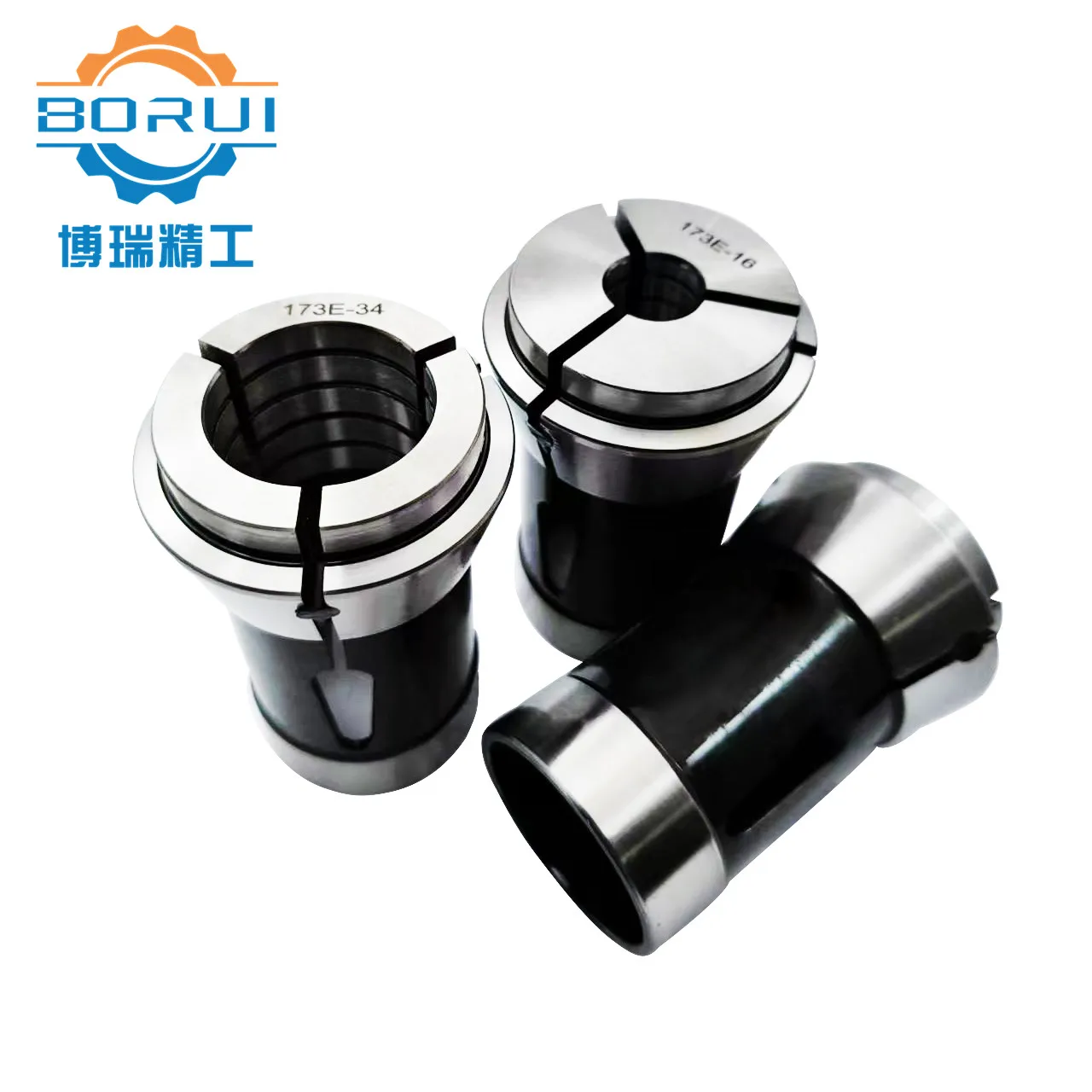 BoRui Din6343 185e 161e 117e 173e CNC Clamping Collet High Precision 65Mn Steel HRC48 Accuracy 0.01MM 1-34mm