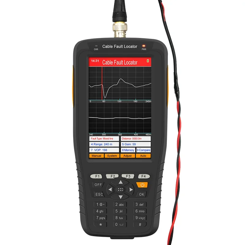 Cable fault tester Portable intelligent distance meter Underground cable breakpoint short circuit detector