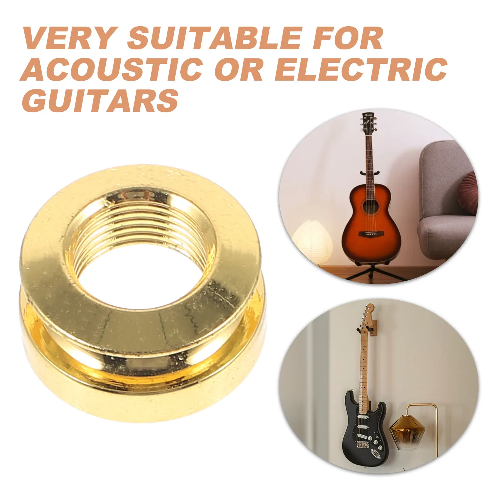 

Copper Pickup Tail Pin Cap Replacement Strap Button End Accessories For Acoustic Electric Gunmetal 3 8 Thread