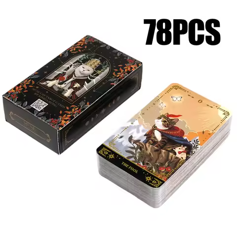 Tarot Deck Muse Cat Tarot Cards Fortune Telling Board Game Cards Divination Tools Party Playing Fate Divination English Version