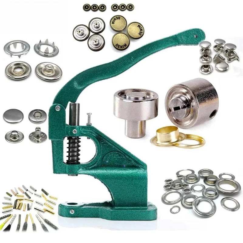 

High quality manual iron alloy electroplating hand-pressed button hole machine