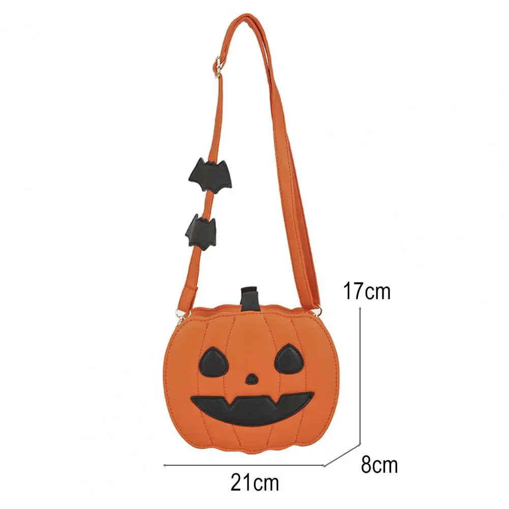 กระเป๋าฟักทองฮาโลวีน กระเป๋าสะพายข้างฟักทองฮาโลวีนเทศกาลสําหรับงานปาร์ตี้ กระเป๋าสนุกพร้อมสายสะพายไหล่ปรับได้สําหรับถนน