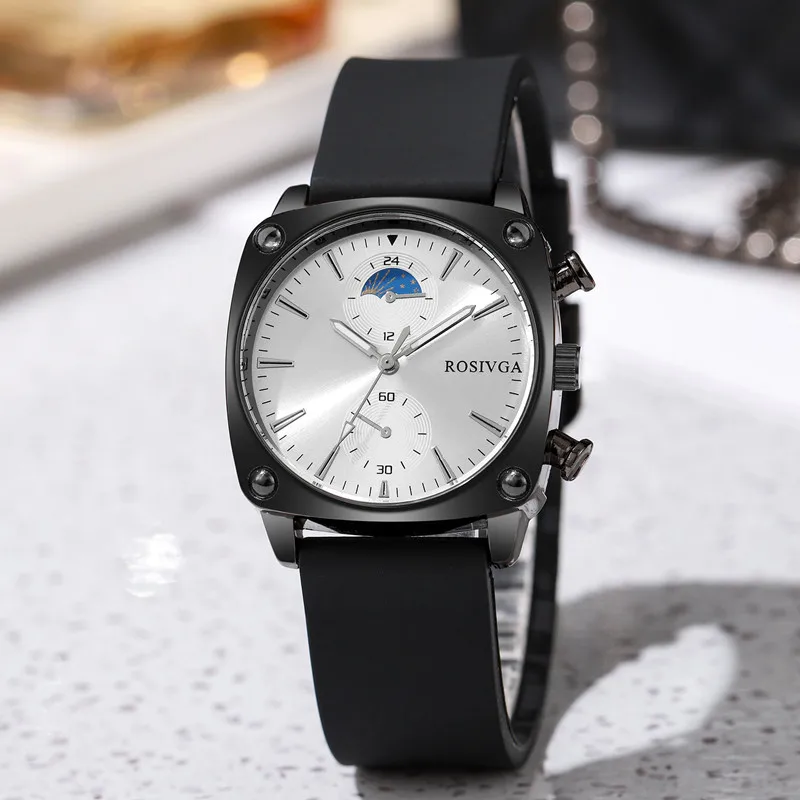 Watch Men's Trendy Cool Handsome Young Student Good-looking Personal Korean Style Silicone Band Quartz Watch Relogio Masculino