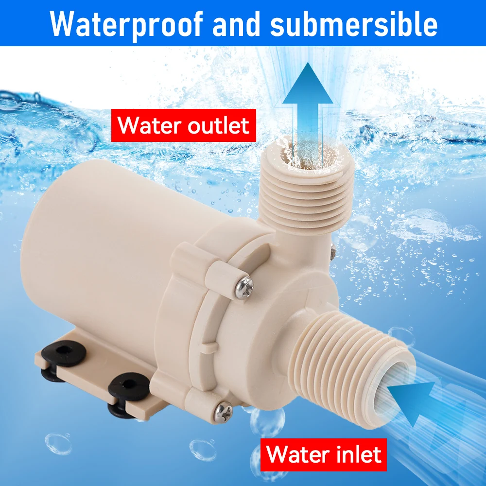 12V/24V Solar Water Pump High-temperature Resistant Solar Hot Water Brushless DC Motor Water Circulation Pump Garden Irrigation