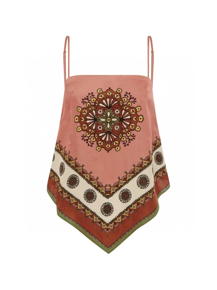 Conjunto de Lujo Mujer Seda Bordada Rosa - usage example