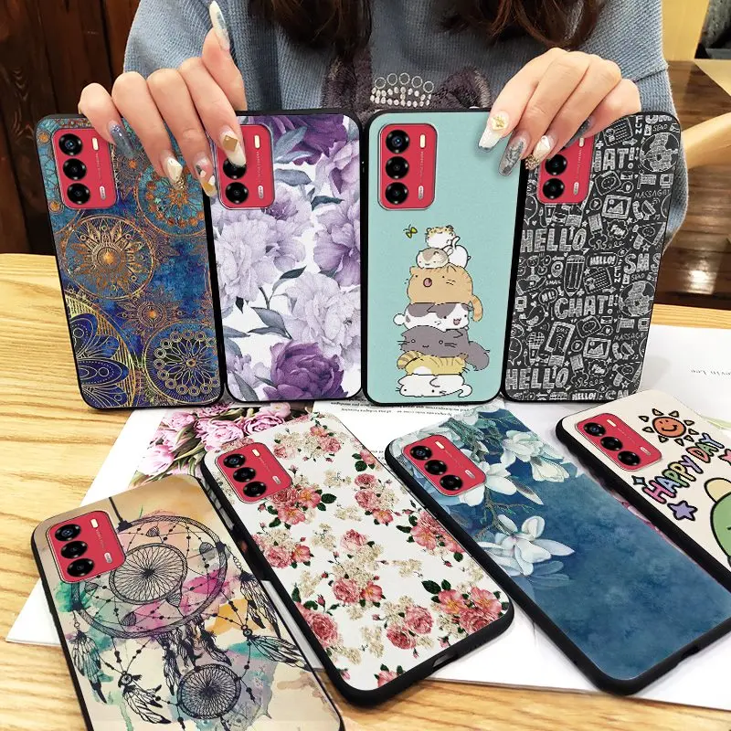 Anti-knock Full wrap Phone Case For ZTE Blade V40 Vita/A72 Durable Shockproof TPU protective Anti-dust Cover Cute