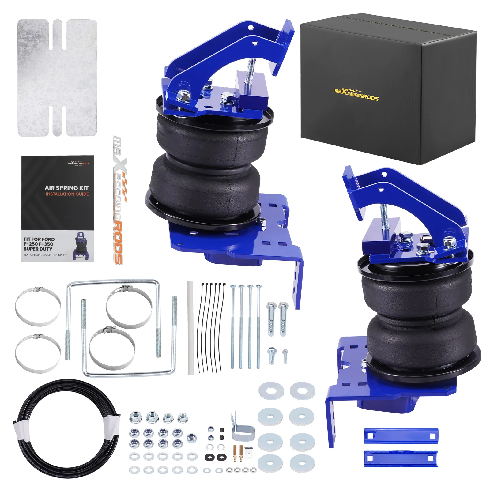 MaXpeedingrods Rear Air Helper Spring Leveling Kit Fit Ford F250 F350 Super Duty 2005 06 07-10