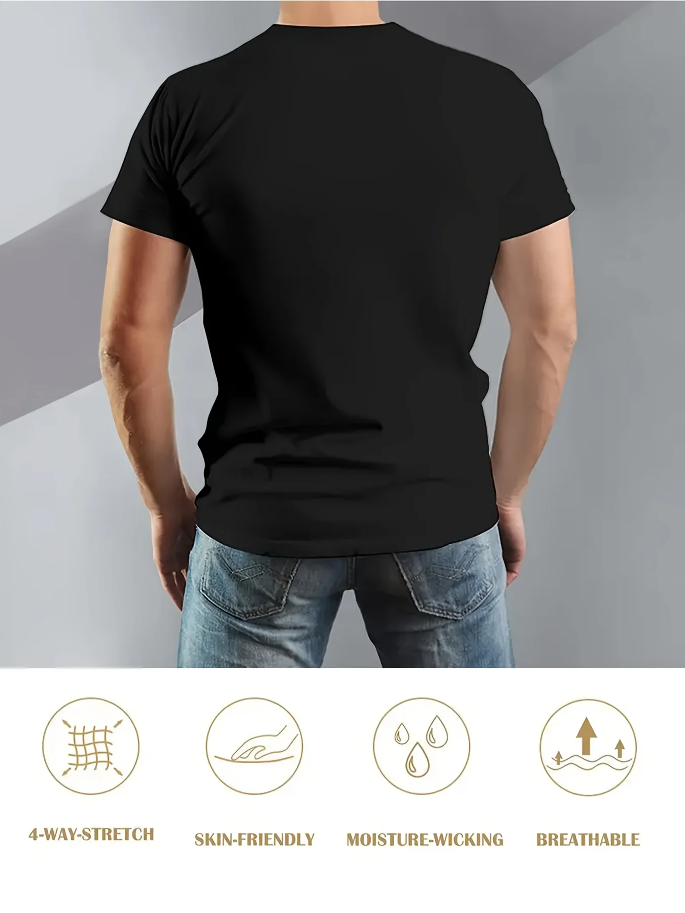 Gothic Celtic Knot & Pentagram-Deer Head, Stag Skull & Rune design-100% cotton O-neck short sleeve printed men's T-shirt.