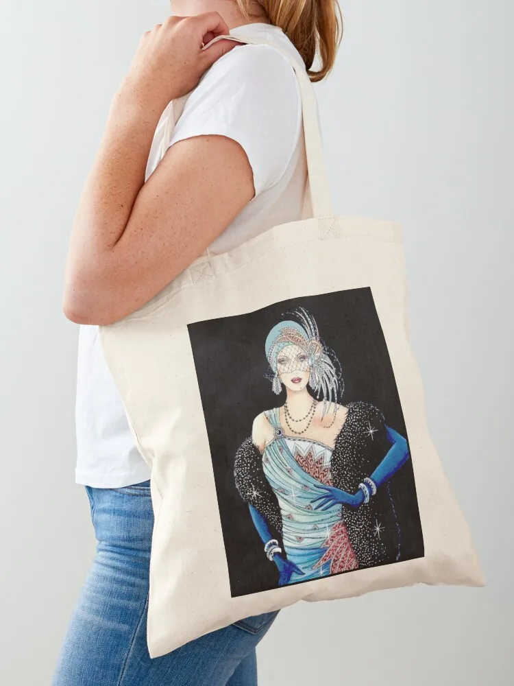 FLAPPER : Vintage 1934 Beautiful Fashion Magazine Advertising Print Tote Bag Shopper bag custom tote bag Canvas Tote