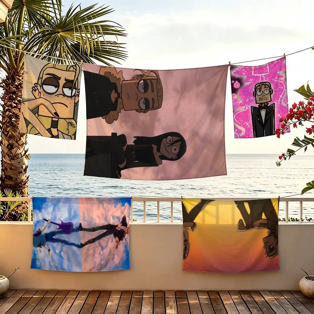 cool Art Metal F-Family flag For Camping Party Picnic Studio Booth Background Wall Interior Decoration Banner