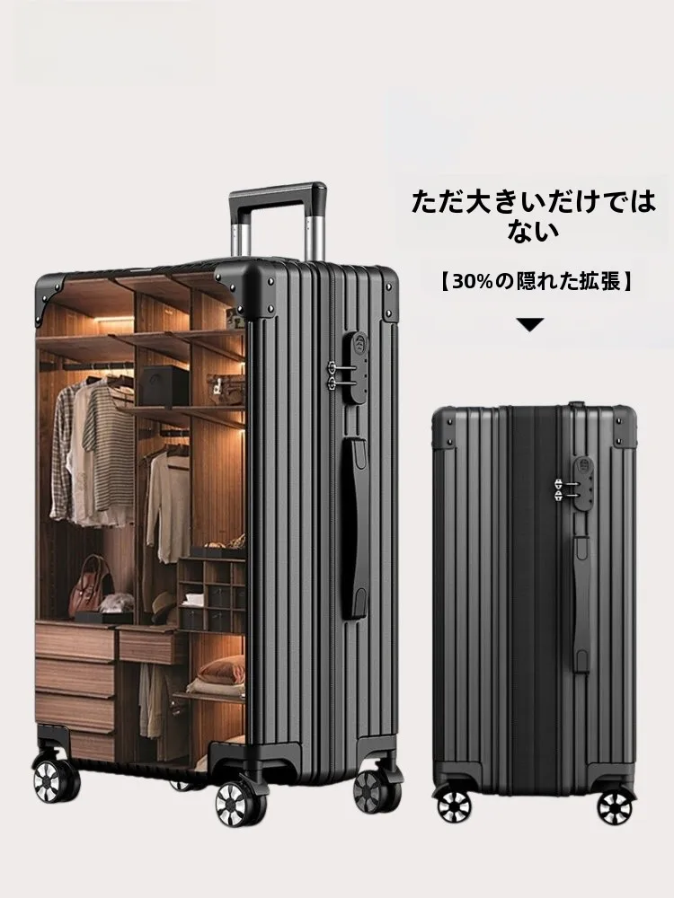 カートェロ-クロコダイルブランド-大容量荷物入れ-2026年新型-厚型パスワードロック付き-機内持ち込みスーツケース-耐久性のある拡張可能なハードシェル