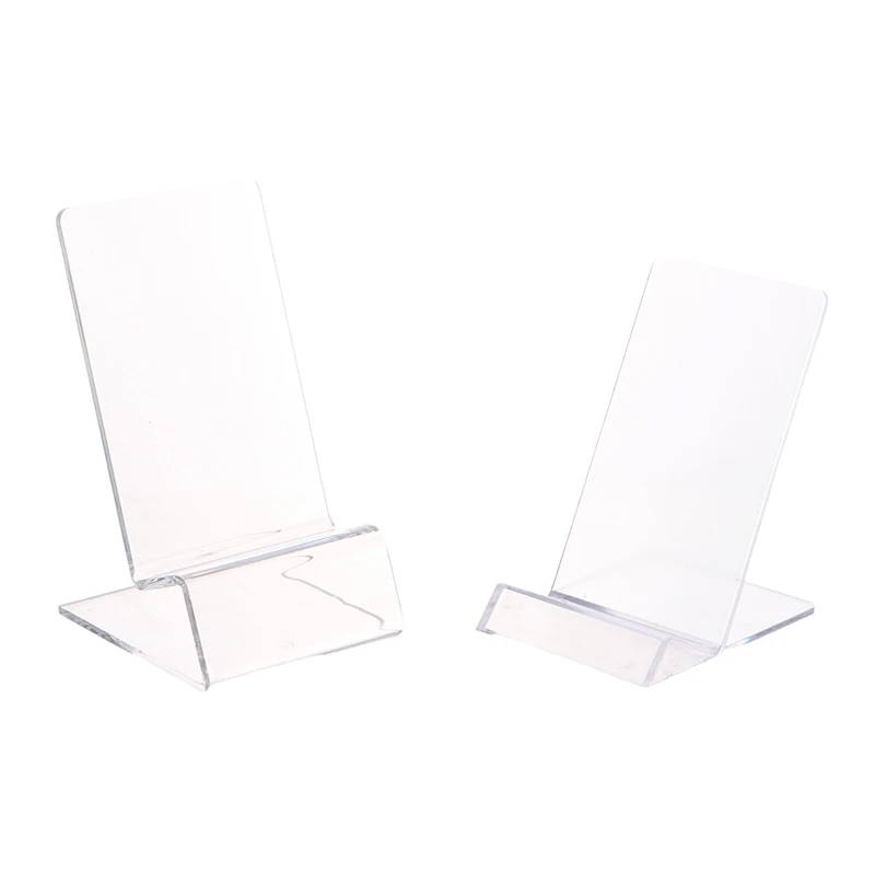 Suporte de montagem de telefone acrílico transparente mini display portátil suporte rack para exibição de telefone celular