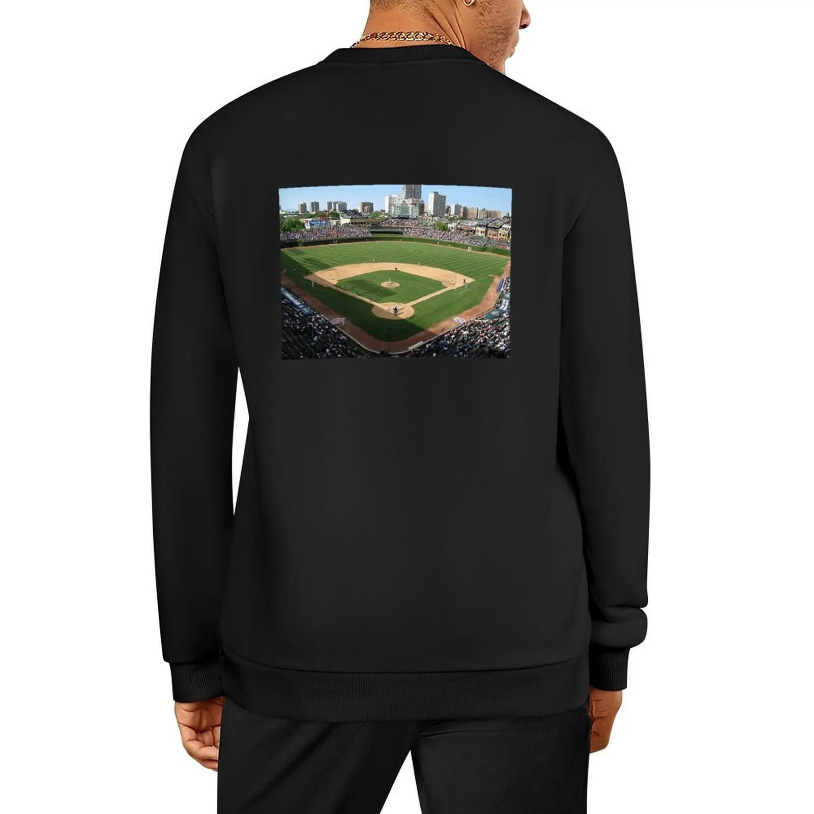 

Wrigley Field, Chicago Baseball Stadium, Ivy Covered Wall, Bleacher Bums, Waveland Ave, Pullover tracksuit men hooded sweatshirt