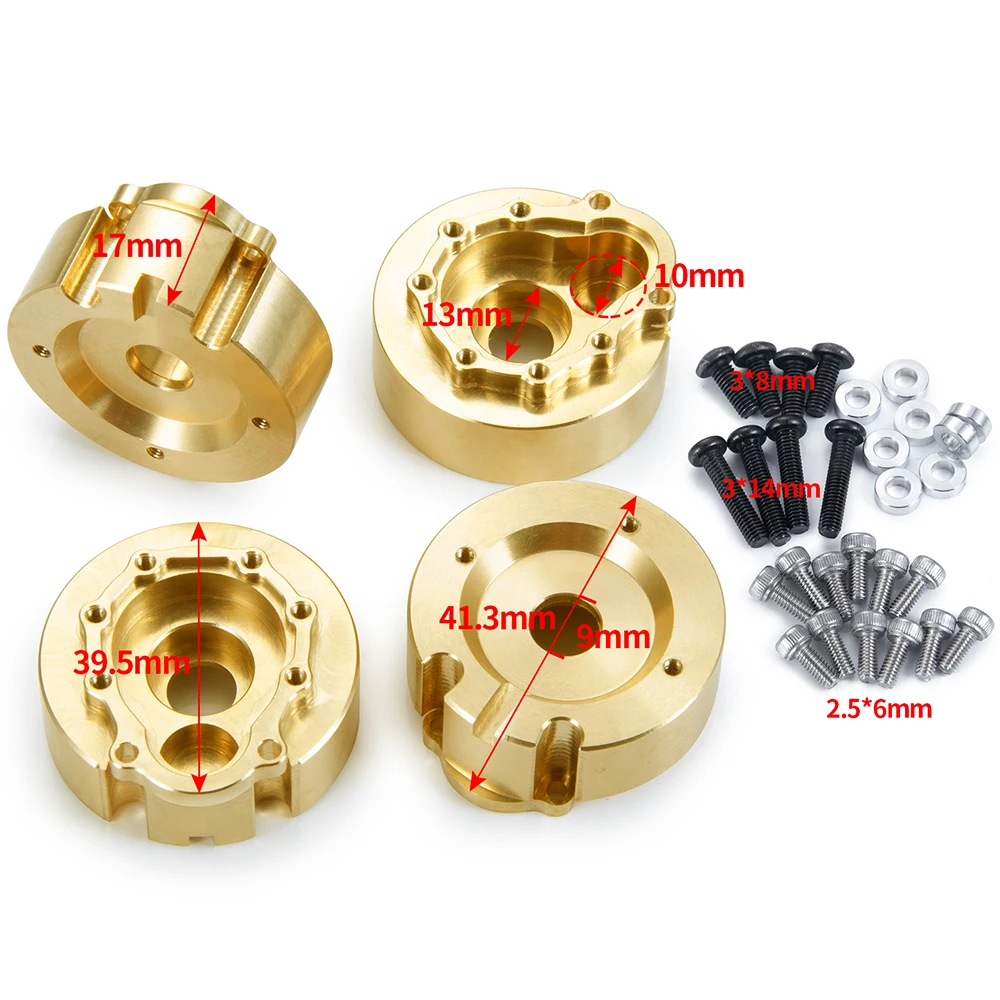 YEAHRUN Portal Axle Drive Housing/Front Water Tank Cooling Net/Brass Counterweight for 1/10 RC Crawler Car TRX4 Upgrade Parts