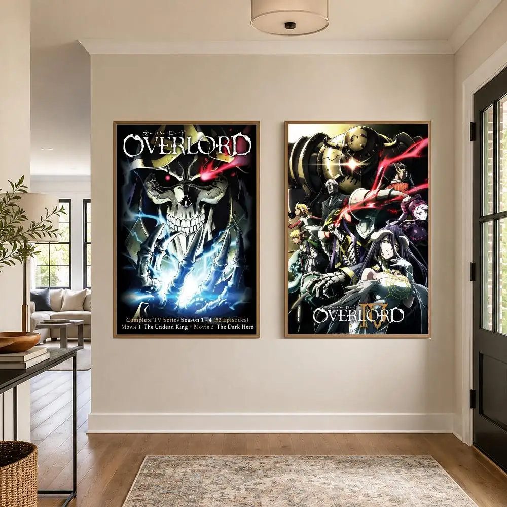 Anime O-Overlord Poster Graphic Wall Art Poster HD Waterproof PP Paper Print for Bedroom Living Room Office Decor Gift