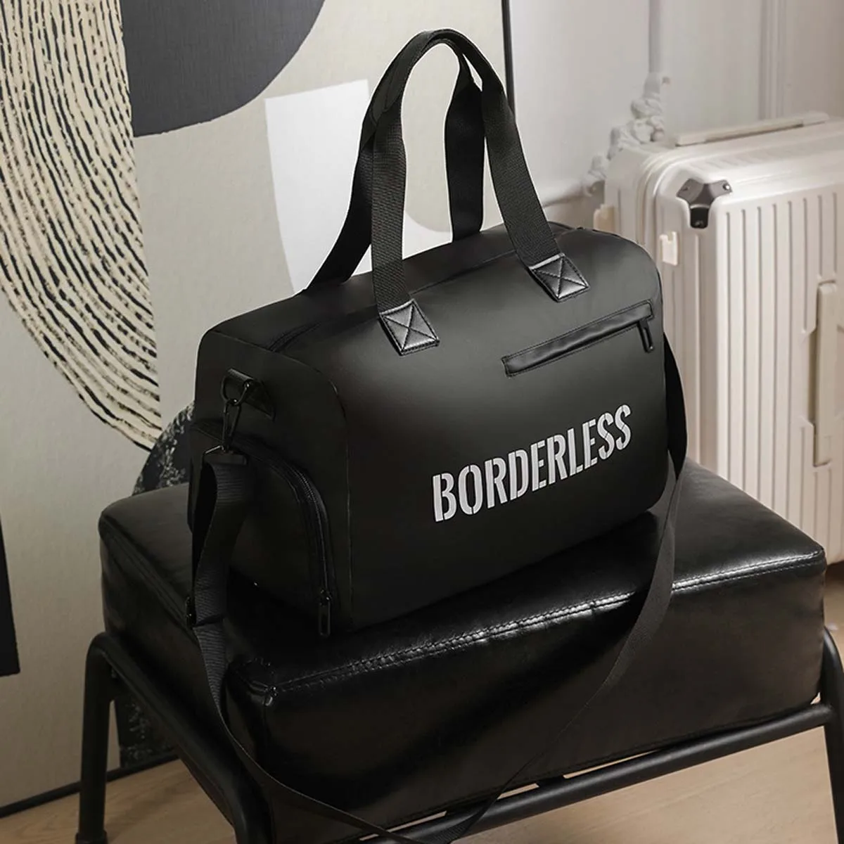 Bolsa de gimnasio deportiva, bolsa de viaje de negocios corta, bolsa de almacenamiento portátil, bolsa de lona explosiva de gran capacidad, bolsa impermeable