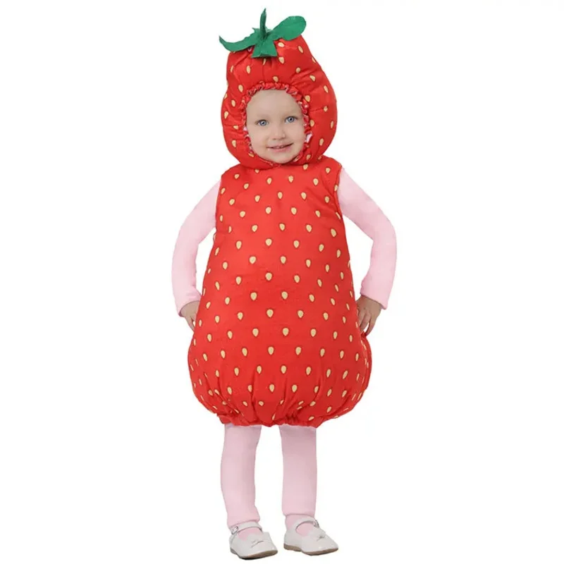 

Halloween Children's Day Stage Performance Fruits and Vegetables COS Infant Children Strawberry Cosplay Costume