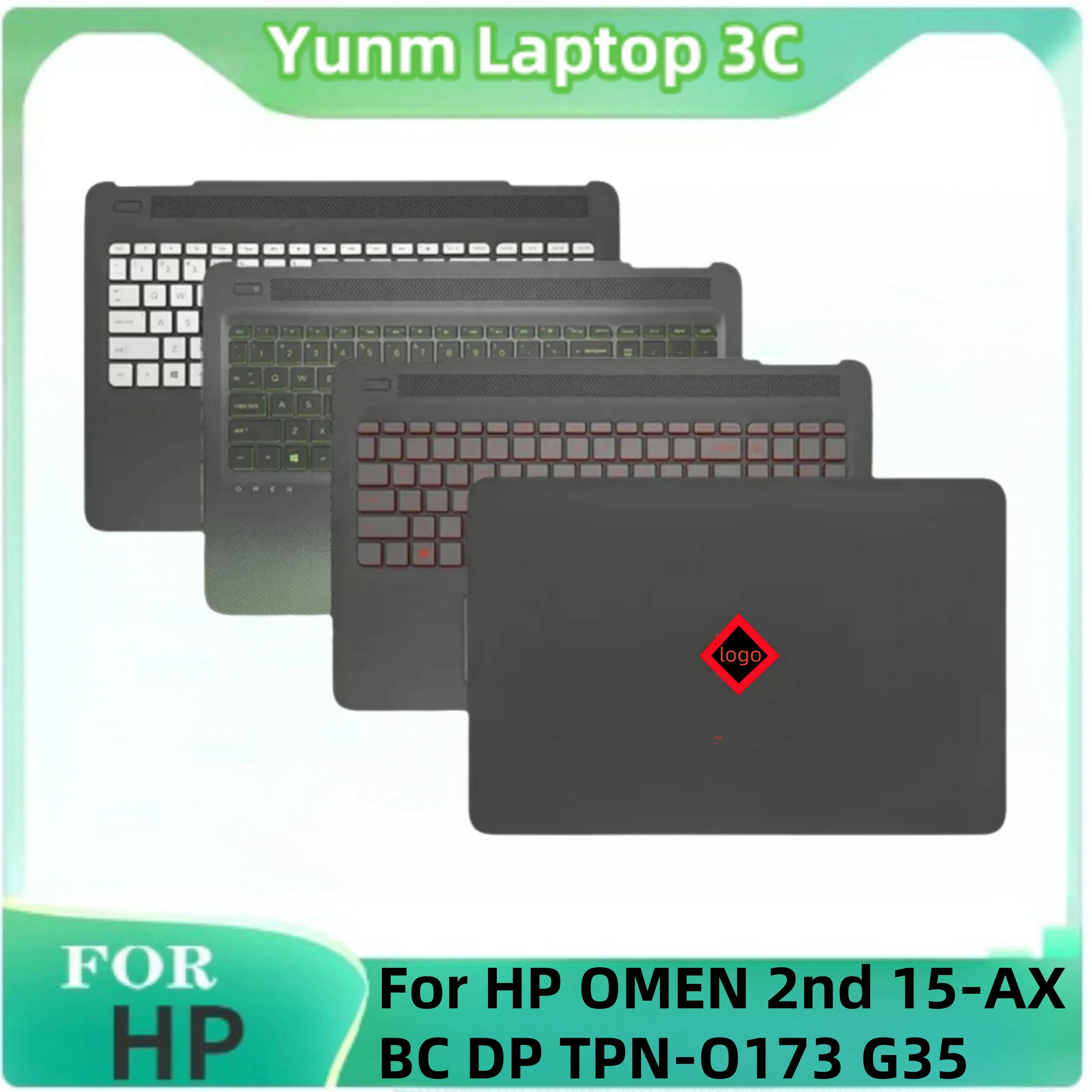 For HP OMEN 2nd 15-AX 15-BC 15-DP TPN-Q173 G35 LCD New Original Back Palm Rest Keyboard Hinge Top Case 905118-001 859735-001