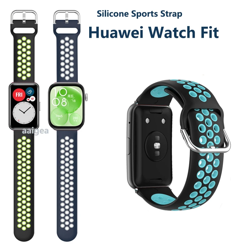 Silicone Wristband Substituição para Huawei Watch FIT, Sports Strap, Soft Band, Pulseira com Ferramenta