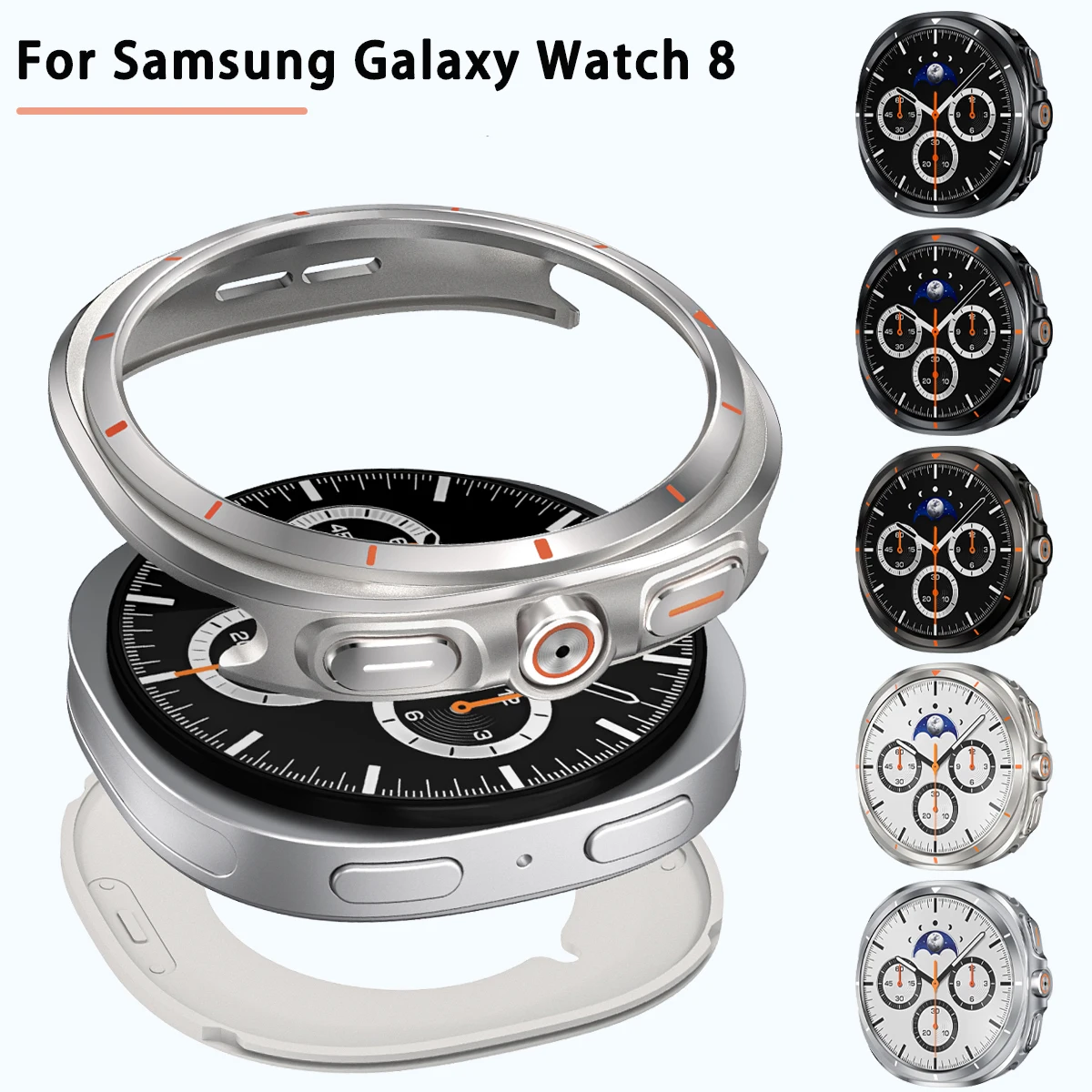 Neu Für Samsung Galaxy Uhr 8 Fall Metall Abdeckung Zubehör Rahmen Metall Schutz Stoßstange für Samsung Galaxy Uhr 8 44mm 40mm