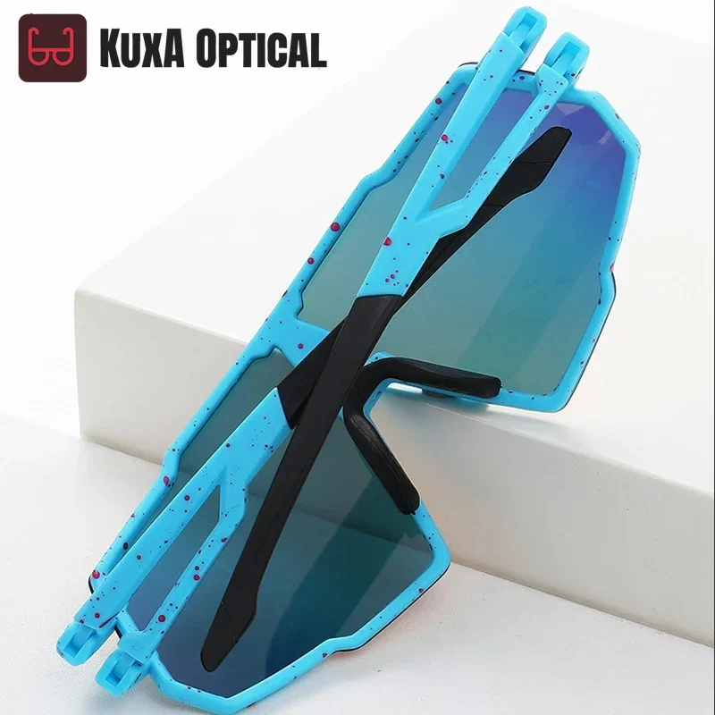 

XUKA Colorful Outdoor Cycling Myopia Glasses Frames Prescription Custom Eyewear -0.5 TO -6.0 Sunglasses Men Woman Polarized