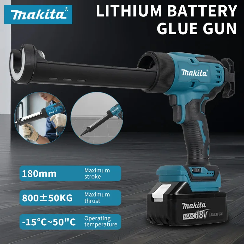 

Makita Electric Glass Glue Gun Cement Glass Adhesive Glue Brushless Seal Sealant Tool Wireless Glass Doors Windows Filling Sewin