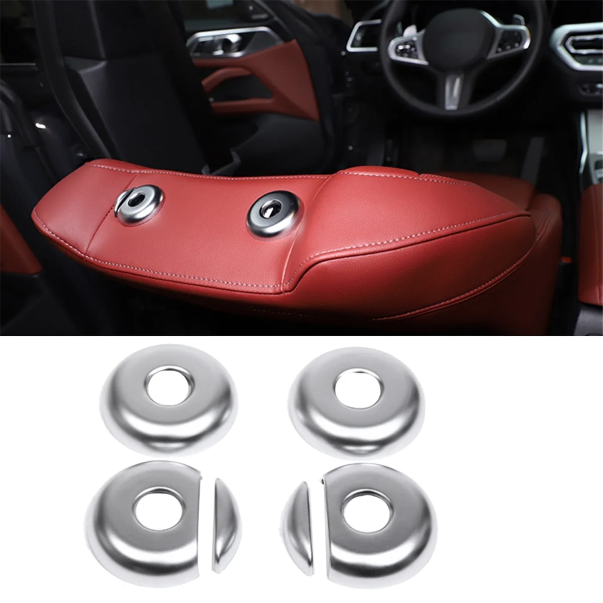 Car Seat Headrest Adjust Button Base Cover Trim Interior for 3 4 Series G20 G22 2022-2023 Car Accessories