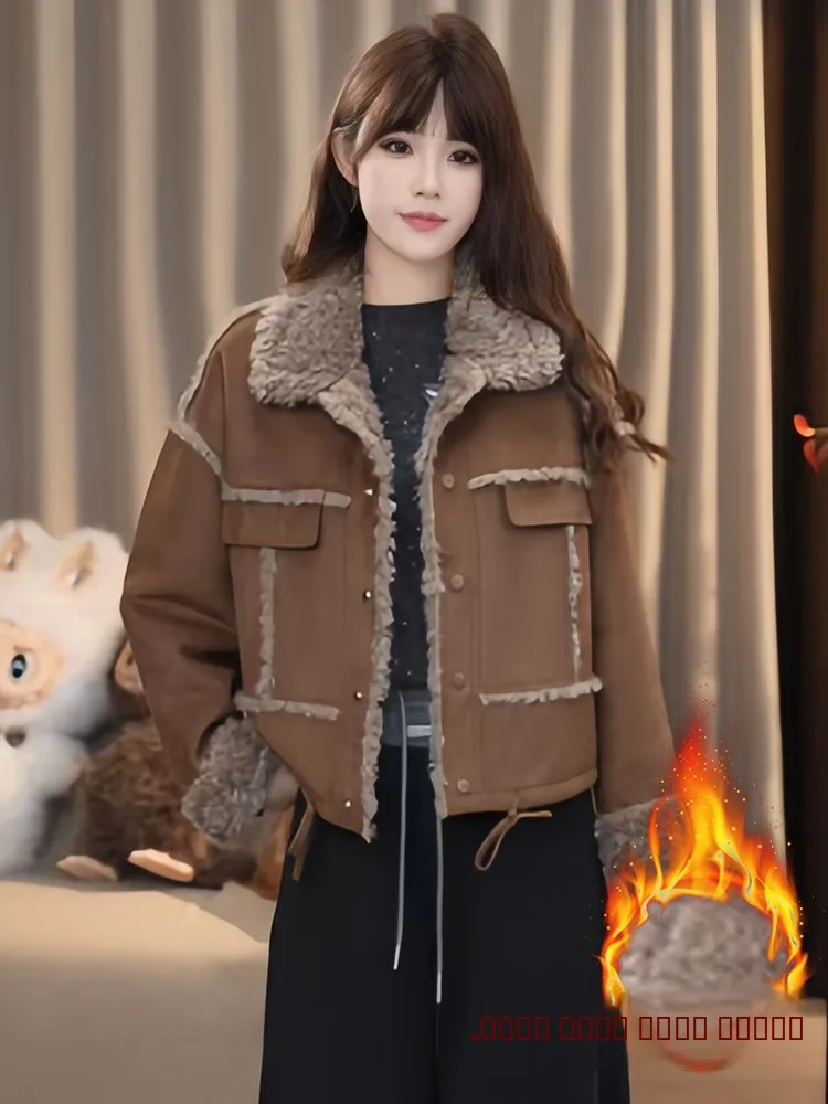 

Женское пальто Sli с воротником из искусственного меха, зимнее, теплое, хлопковое, длинное, простое, модное, трендовое, верхняя одежда