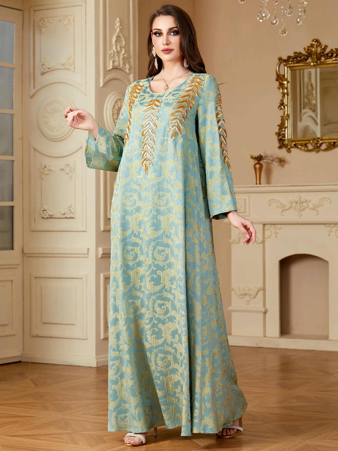 New Eid Djellaba Embroidery Abayas for Women Muslim Long Dress Turkey Kaftan Ramadan Jalabiya Marocain Caftan Musulmane Vestidos