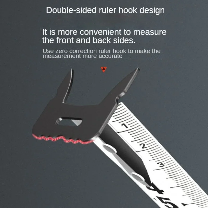 5/7.5/10 metrów precyzyjna dwustronna miarka z podziałką z zagęszczoną odporną na upadki i odporną na zużycie miarka taśma stalowa