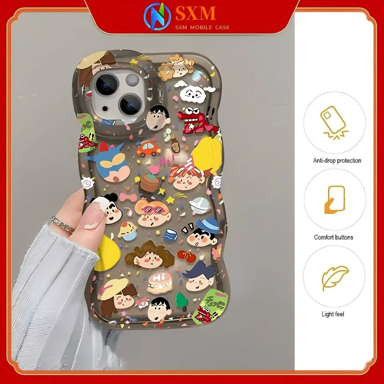 

Подходит для телефонов Apple, мягкий милый чехол для мобильного телефона с невидимой подставкой «два в одном»