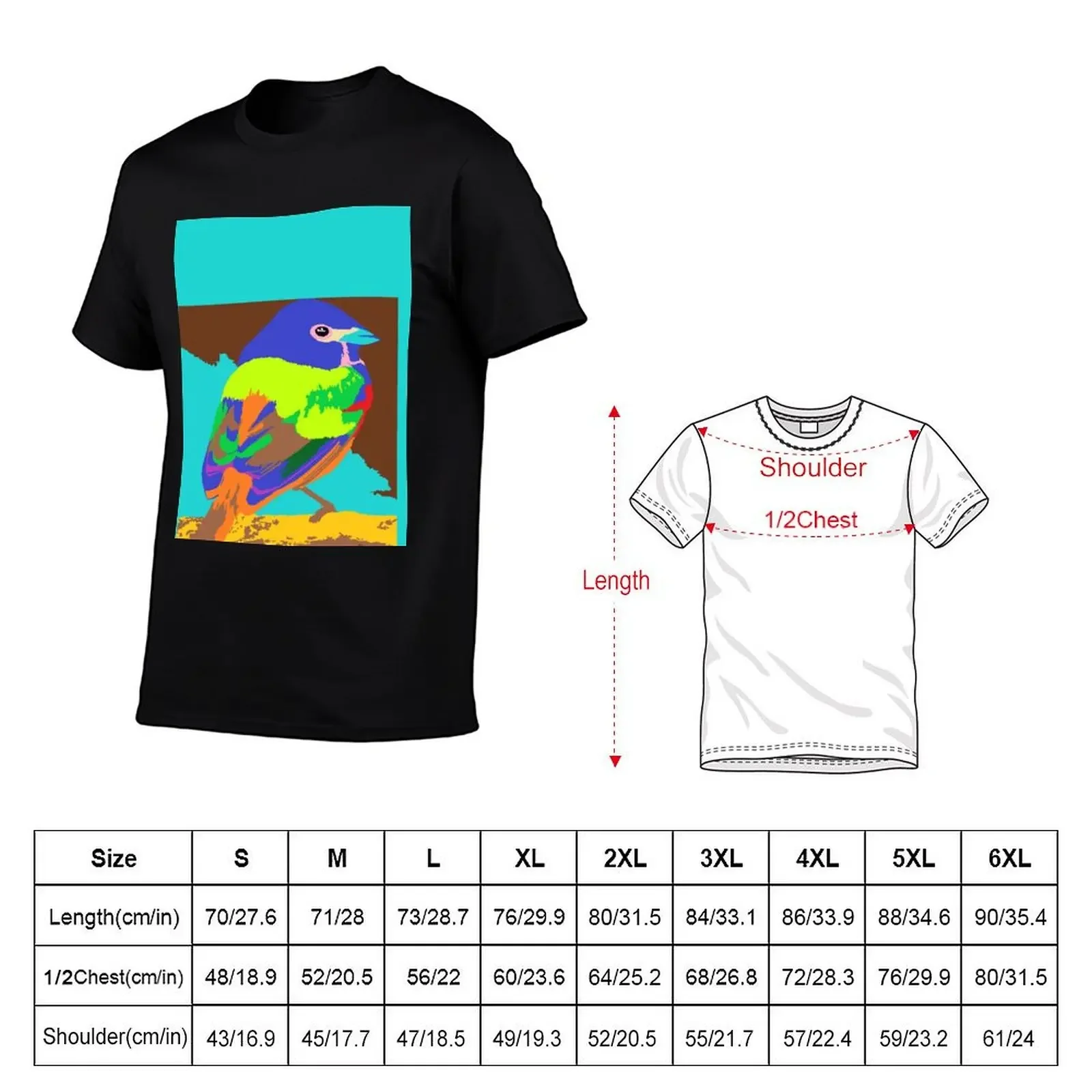 Blue Bird of Happiness T-Shirt graphic tee shirt summer tops oversizeds oversized t shirt fruit of the loom mens t shirts