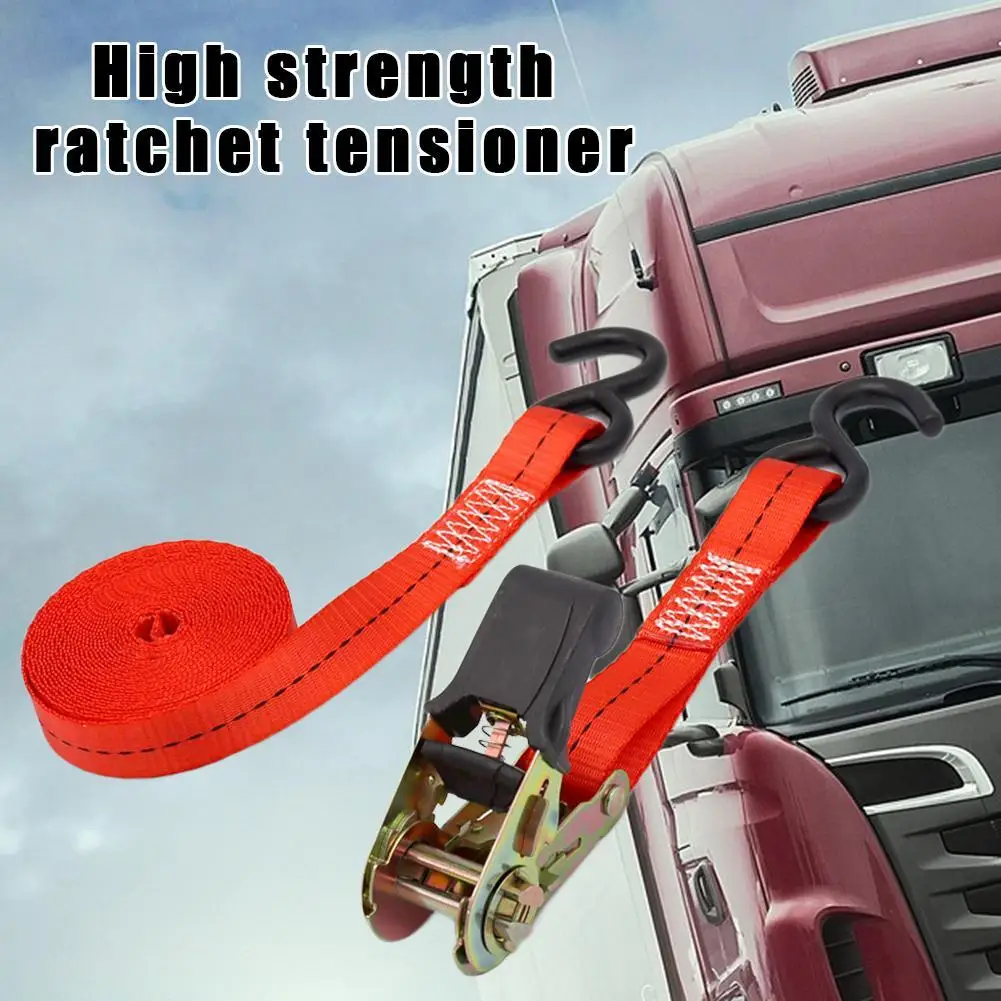 Ratchet Tie Down Cargo Straps Lashing Package Webbing Hold Secure Ratchet Belt Moving Hauling Trucks Motorcycle Ratchet Straps