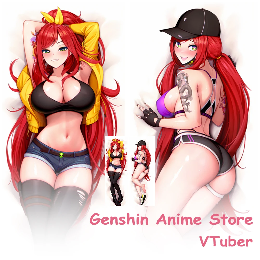 

Dakimakura VTuber Anime Pillowcase Cosplay Props Peachskin Anime Double-Sided Printed Otaku Pillow Cushion Covers