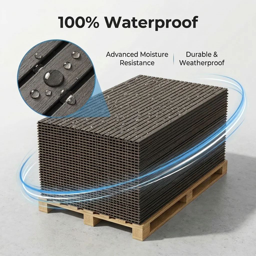 Modern WPC Fireproof Waterproof Soundproof Panels For Outdoor Kitchen Villa Commerce Household Use 5-Year Warranty